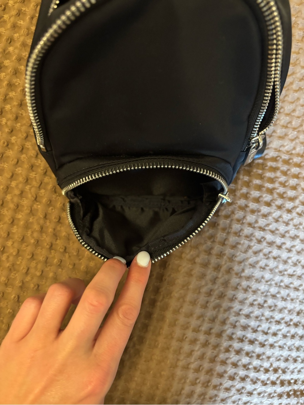 lululemon athletica Black Mini Sling Bag with Silver Hardware - Picture 4 of 5